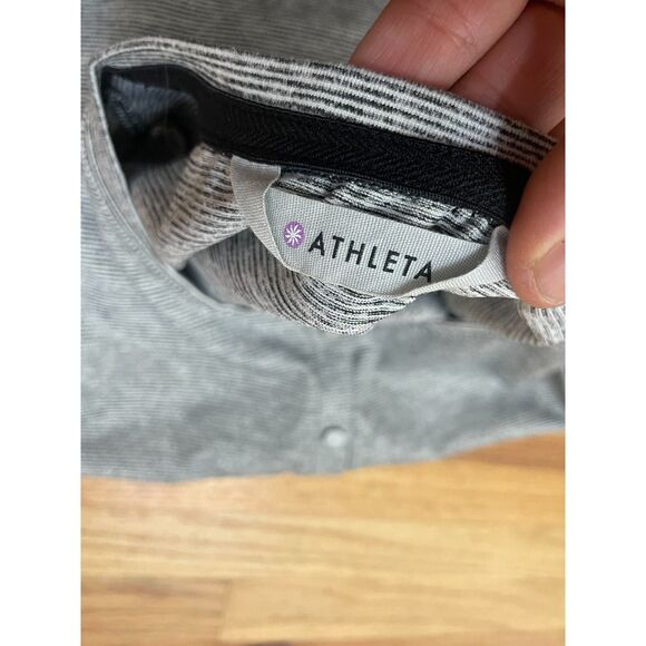 Athleta Women's Dress Long Maxi Side Ruched Side Slit Henley Neck Stretch S Gray - Picture 6 of 10